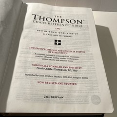 Niv, Thompson Chain-Reference Bible Revised & Updated, Comfort Print Leathersoft