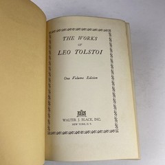 The Works of Leo Tolstoi 1928 Pebbled Hard Cover Gilt Lettering Walter Black