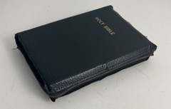 Bible KJV Zip Leather Original Tongues Antique VTG American Society