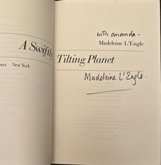 SIGNED, A Swiftly Tilting Planet. Madeleine L’Engle HBDJ FIRST PRINT 1978