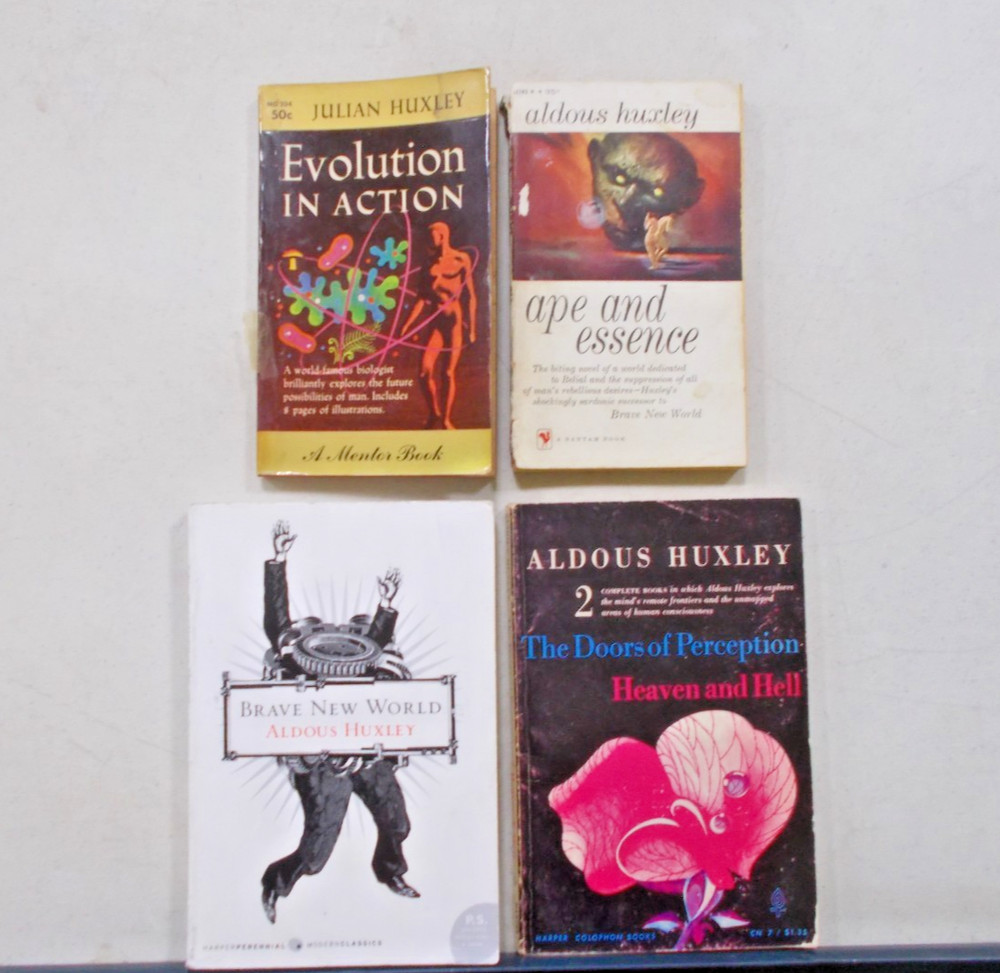 4 ALDOUS JULIAN HUXLEY MIXED PB TRADE PB EVOLUTION ESSENCE NEW WORLD HEAVEN HELL