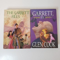 The Garrett Files & Garrett, P.I. Hardcover Book Lot Glen Cook Book Club Edition