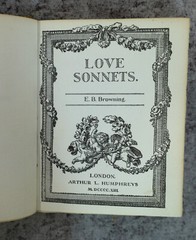 [Sh12] Fine Binding signed Sangorski & Sutcliffe, 1913, Love Sonnets EB Browning