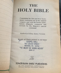 King James Version Bible With Helps- Words Of Christ Printed In Red Letter- 1962