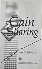 GAIN SHARING By John G. Belcher – Hardcover **Mint Condition**