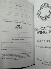 VTG The Catholic Living Bible Red Letter 1976 Leather 9th Print Tyndale 2363-2