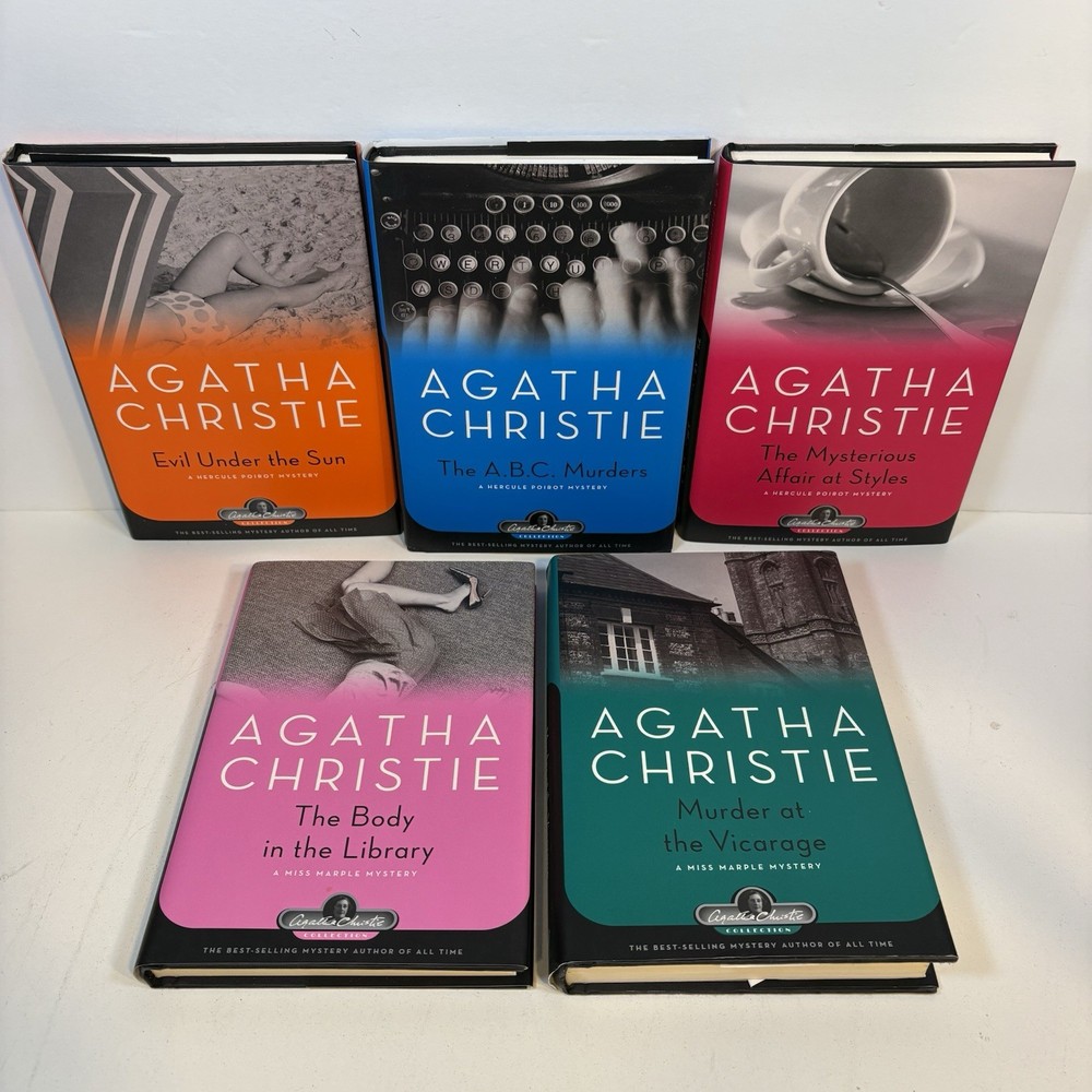 Agatha Christie Collection 5 Book Lot. 2007 Black Dog & Leventhal -Poirot Maple