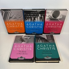 Agatha Christie Collection 5 Book Lot. 2007 Black Dog & Leventhal -Poirot Maple