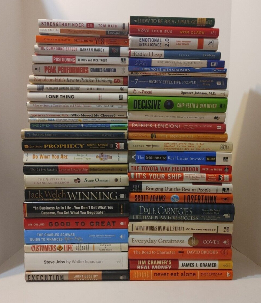 RANDOM Mix Lot of 7 Business Management Finance Leadership Marketing Book Bundle