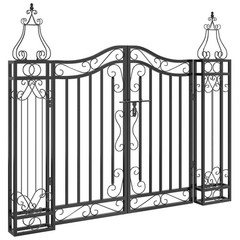 Garden Gate Ornamental Fence Gate with Bolt Hinge Trellis Wrought Iron vidaXL vi