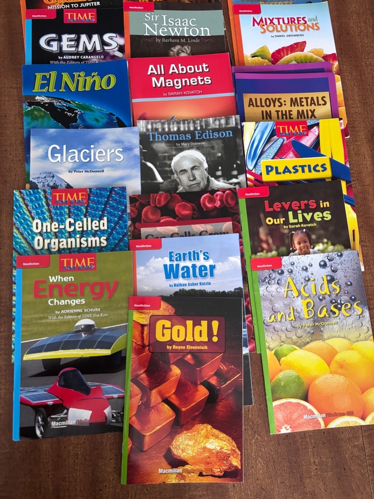 LOT of 19 Science Books – 24 pages each Macmillan McGraw Edison Glaciers SET 1