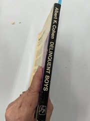 Delinquent Boys Cohen 1971 First Free Press Paperback Sociology The Free Press