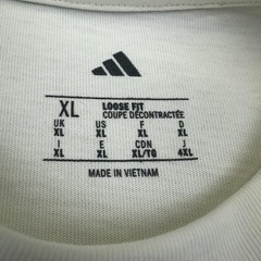 Adidas Shirt Men XL Off White MT Lens Pocket Graphic Loose Fit Cotton Basketball