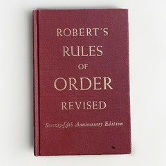 Robert’s Rules of Order Revised 75th Anniversary Edition 1951