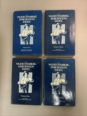 RARE/VINTAGE 4 Book Lot Wuerttemberg Emigration Index Vols. 1, 3, 4 & 5 HC/DJ