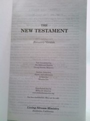 New Testament Recovery Version (large 9 1/4 x 6 1/4, black)