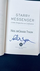 NEIL DEGRASSE TYSON SIGNED STARRY MESSENGER SIGNED BOOK ASTROPHYSICIST