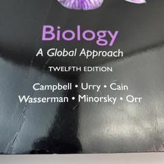 Campbell Biology : A Global Approach 12E Soft Cover GLOBAL EDITION Pearson
