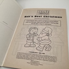 Bob the Builder Activity Book, Bob’s Best Christmas, Textured Cards, 2003