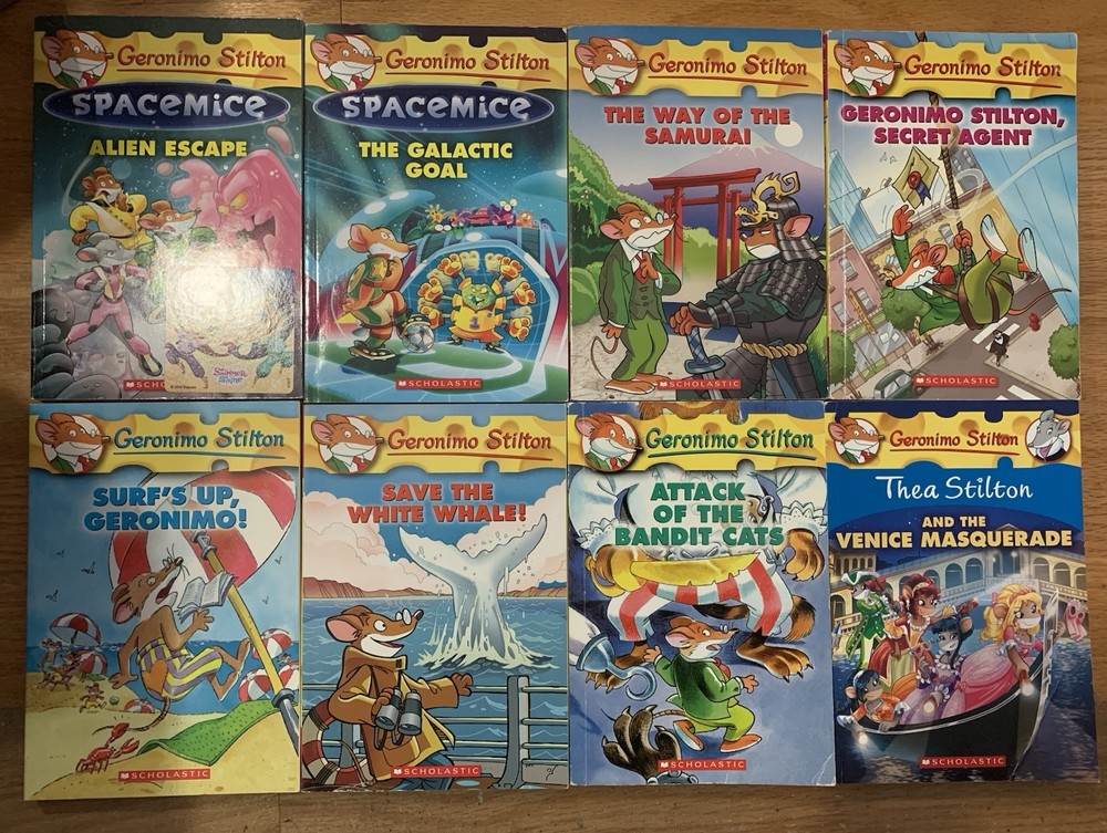 8 GERONIMO STILTON Books ~ 7-10 Years Reading Level ~ All Paperback