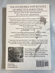 Incredible Importance of Effective Parenting, Paperback by Rogers, Jim LIKE NEW