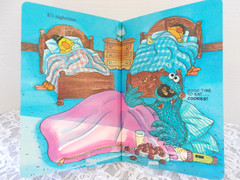 1982 Golden Boardbook CTW Sesame Street „Cookie Monster’s Good Time To Eat!’