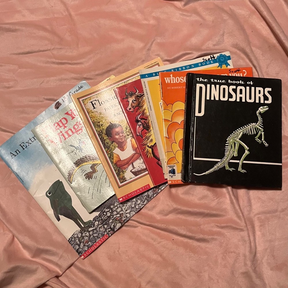 Fun 7 picture book set, K-2, animals, dinosaurs! Steig, Lionni, Eastman lot