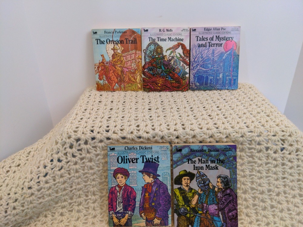 LOT 5 Vintage Books Illustrated Classic Editions Set Mini Pocket Size