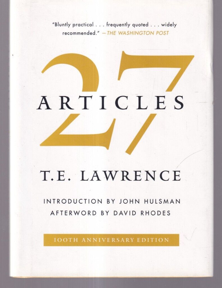 27 ARTICLES By T. E. Lawrence (2017 Hardcover){H6}