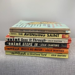The Saint 6 book lot by Leslie Chartering Vintage 1930s 40s 60s Paperbacks