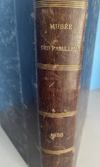 Antique Book „MUSÉE DES FAMILLES” From The Year 1888 Paris Bound Volumes Magazin