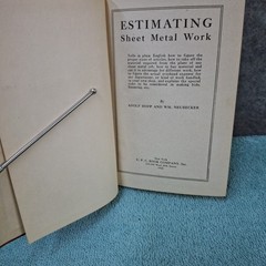 Estimating Sheet Metal Work – 1922 – Hardcover – Neubecker And Hopp – 416 pages