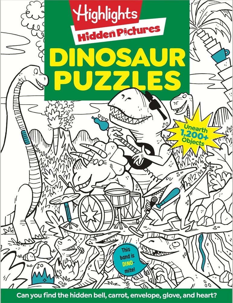 Dinosaur Puzzles: Roaring Fun Hidden Pictures Puzzles with T-rex, Fossils an…