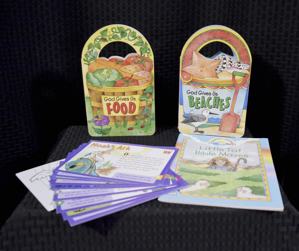Child Bible Fun Lot Board Books Puzzle Cards Coloring Poster Noah’s Ark