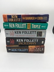 Ken Follet Lot of 5 – Paperback books Eden Jackdaws Hornet Triple Pillars