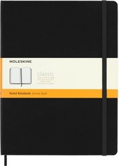 Moleskine Classic Notebook, Hard Cover, 7.5 in. x 9.5 in. Ruled/Lined, 192 Pages