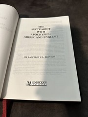 septuagint with apocrypha greek and english Brenton Leather LXX