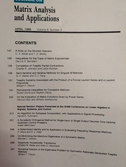 SIAM Matrix Analysis and Applications Society Mathematics 1988 vol 9 1-4 241015