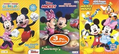 Lot of 3 Disney Mickey Mouse Coloring Books Activity – Children Kids Boys Girls