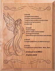 Unique Engraved 7×9” Wood Plaque for Mother’s Day – Spanish Poem Keepsake