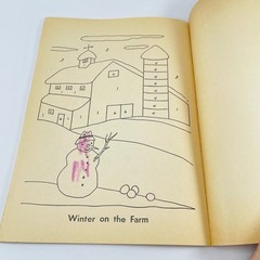 Farm Color-by-Number Whitman 1974 Vintage Children’s Activity Book
