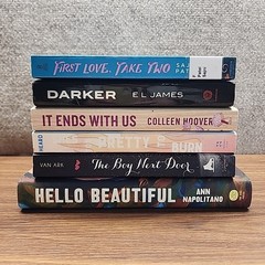 Lot Of 6, Mixed Authors Book Tok Collen Hoover, E. L. James, Hello Beautiful