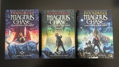 Rick Riordan MAGNUS CHASE Complete Series Lot of 3 Set HARDCOVER Books