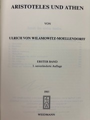 Aristoteles und Athen, Band 1 & 2 in einem Buch. Reprografischer Nachdruck der 1