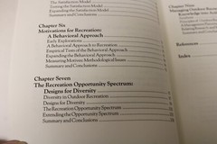 Studies in Outdoor Recreation Review & Synthesis Social Science Literature