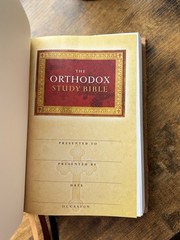 Orthodox Study Bible Genuine Leather Bound Custom Edition Ribbon Markers