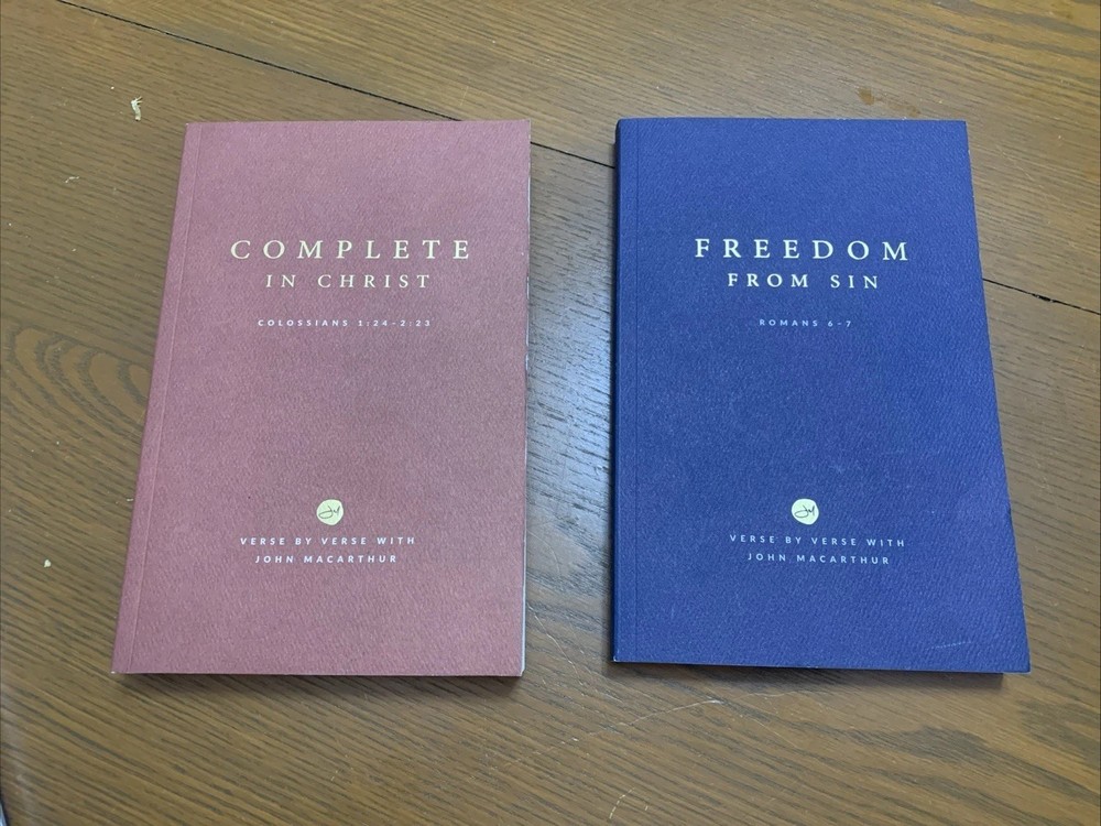 John MacArthur Bible Study Lot 2 Books (Complete In Christ & Freedom From Sin)