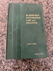 Blashfield Automobile Law and Practice Vol 13 Trial Procedure 1969