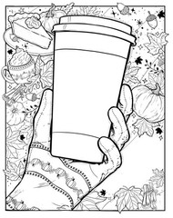 The Pumpkin Spice Latte Coloring Book, Haberkern, Christina, NEW