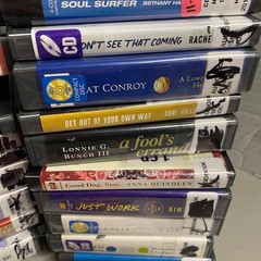 Lot of 45 + Audiobooks on CD, Ex Library, Fiction, Mixed Authors